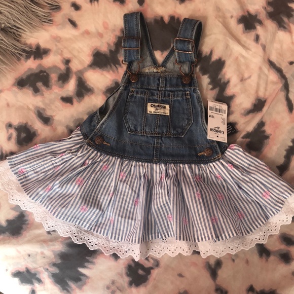 Oshkosh B’gosh Overall Floral Dress - Picture 1 of 4